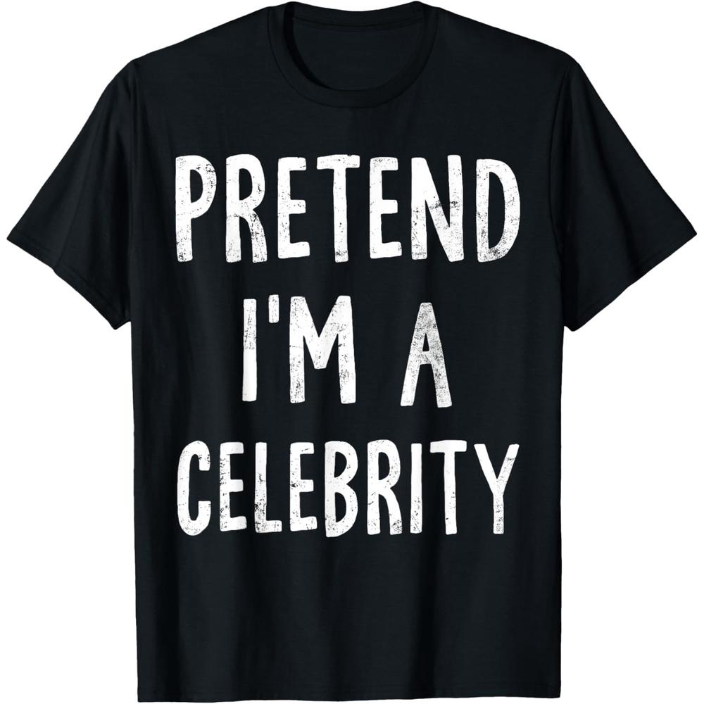 Pretend I m A Celebrity Lazy Easy Halloween Costume T Shirt M чёрный
