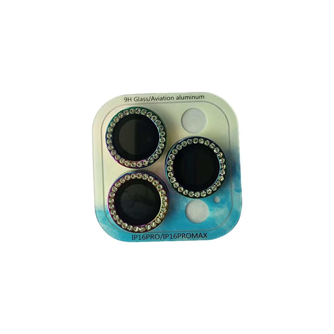 

Diamond-Studded Camera Lens Protector for iPhone 16 Pro Max - 15 Colorful HD Covers 16 E