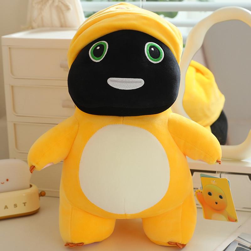 Kawaii Anime Cartoon Little Milk Dragon Doll Cute Dinosaur Stuffed Plush Toy Cute Doll Black Face Sleeping Pillow Gift