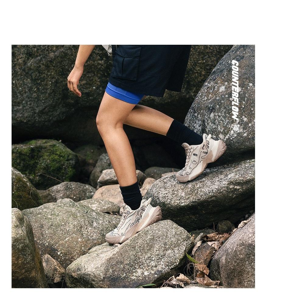 Li Ning CF Trail Series Pohodlné Všestranné Tlumící Odolné Nízké Lifestylové Ležérní Boty Unisex Ležérní Boty Off-White Černá AGLU149-3