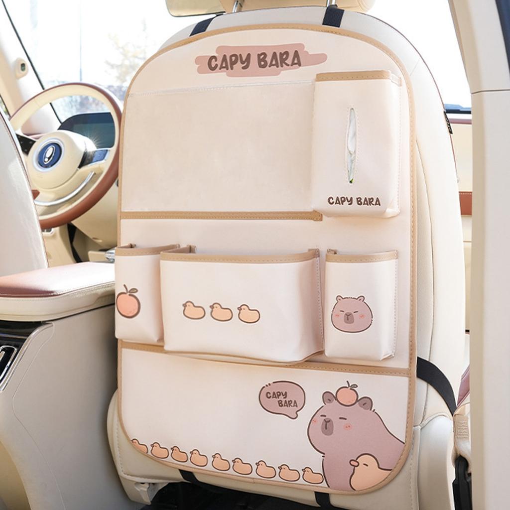 Car Seat Back Organizer - -Kick Pad Hanging Bag, Multi-Function Vehicle Storage Box