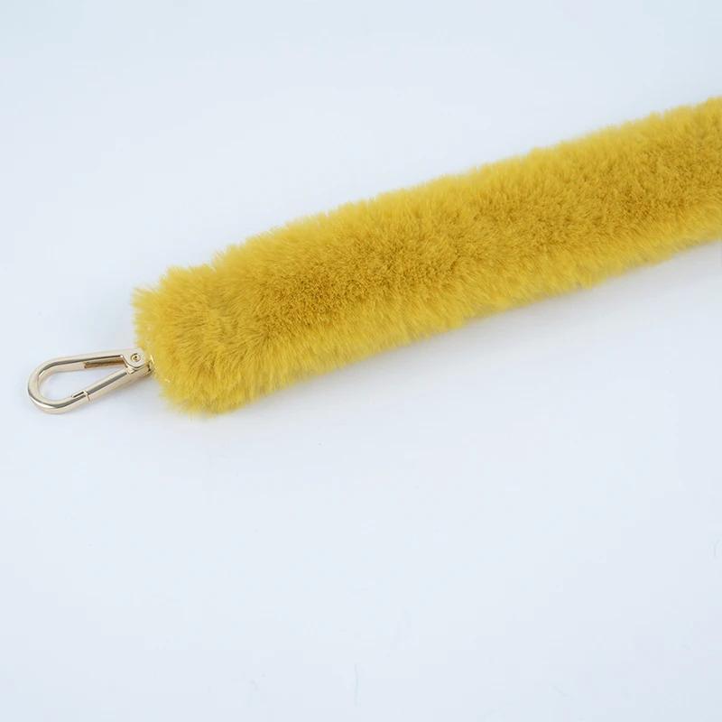 Tracolla Lunga Regolabile in Peluche Sintetico di Coniglio Sostitutiva per Borsa a Spalla o Crossbody da Donna Accessorio Moda per Borsa