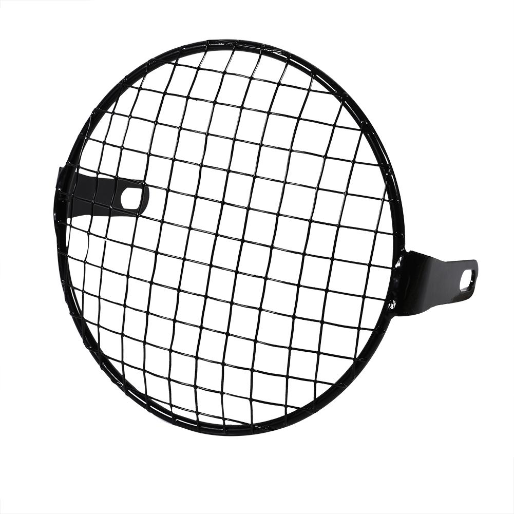 6.3 Retro Motorcycle Grill Side Mount Headlight Lamp Cover Mask Cafe Racer