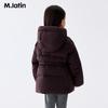 M.Latin Girls' Winter Cinch-Waist Mid-Length Down Jacket