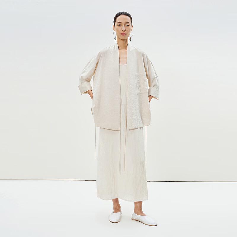 LESS 2025 Summer Loose Stand-Collar Long-Sleeve Shirt