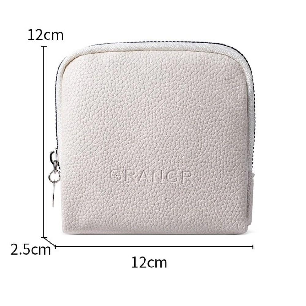 Portable Leather Storage Bag Multi-Compartment Multifunctional Jewelry Organizer Solid Color Small Wallet Outdoor