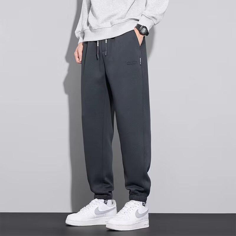 

Рубашки и одежда весна и осень новые длинные брюки мальчики старшеклассники спортивные повседневные брюки зеленые и молодые брюки клеш 4XL серый