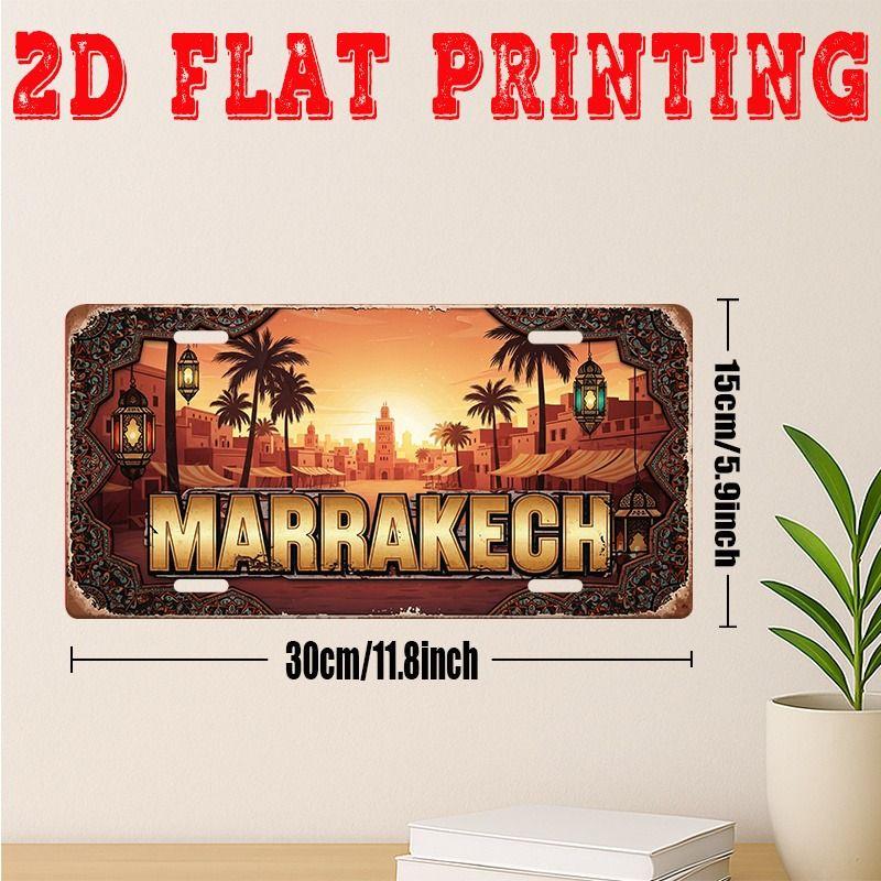 Car License Plate Metal Wall Decor 15x30cm