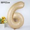 40-Inch American Caramel Cream Number Balloons - Birthday Party Decoration Slim Aluminum Foil Balloons