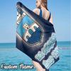 Custom Name Nk Osijek Crest Beach Towel - Soft, Ultra-Absorbent Microfiber, Lightweight, Perfect for Beach, Parties, Travel, Camping