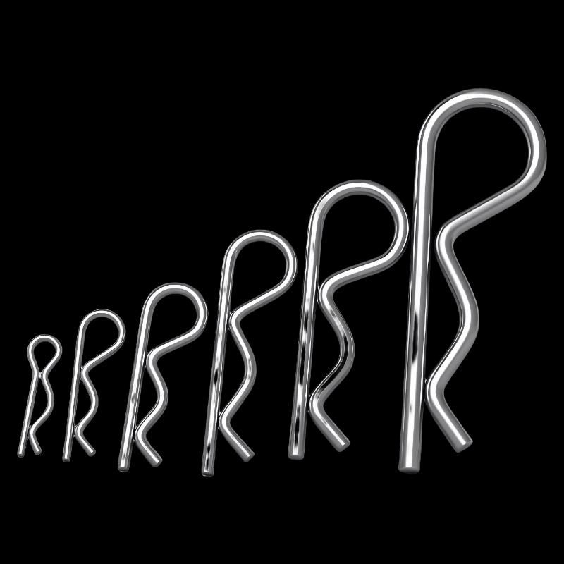 Spring Steel R-Type Double Ring Split Pins