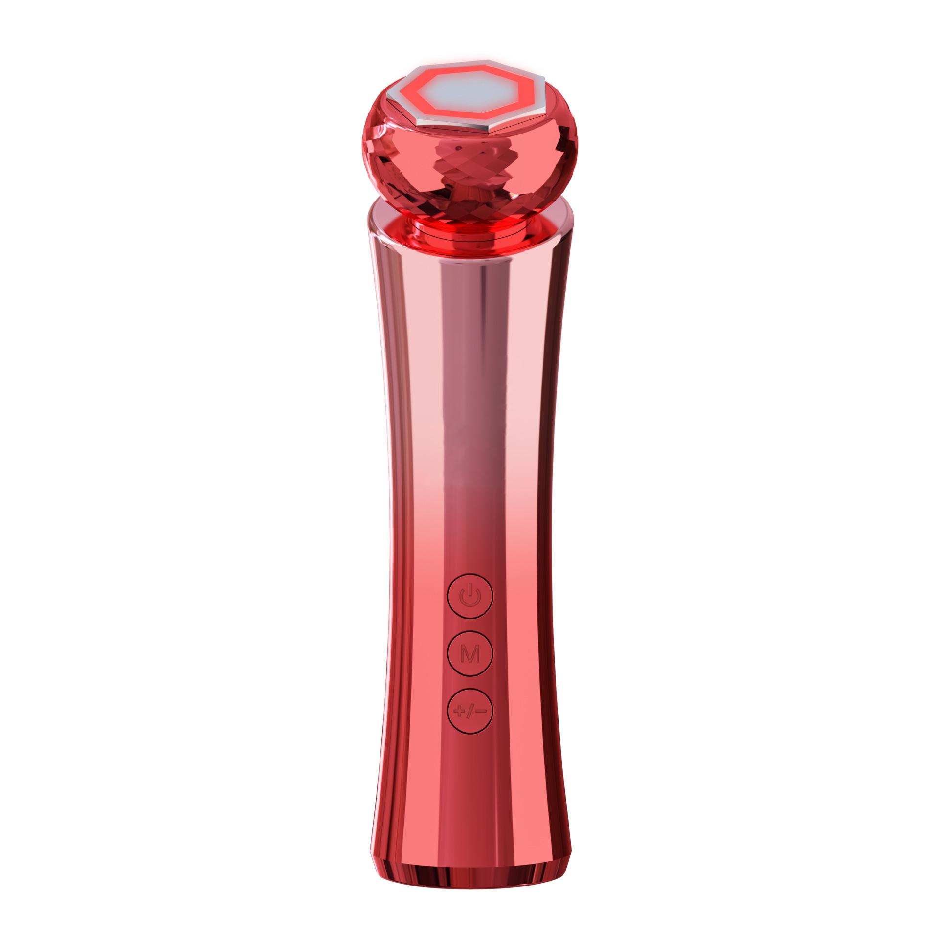 Hot and Cold Ice Compress Beauty Instrument EMS Facialuse Lifting Instrument Face Beauty Instrument Facial Import Export Skin Rejuvenation Instrument красный