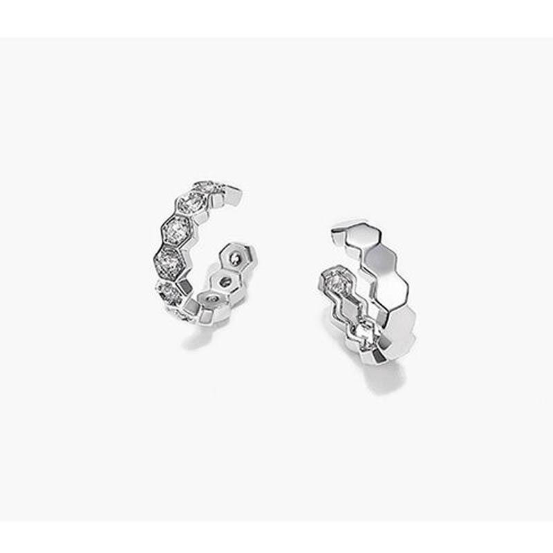 Korean Version of Fashion Temperament, No Earrings, Round Earrings, Female Bone Clips, Simple and Cold