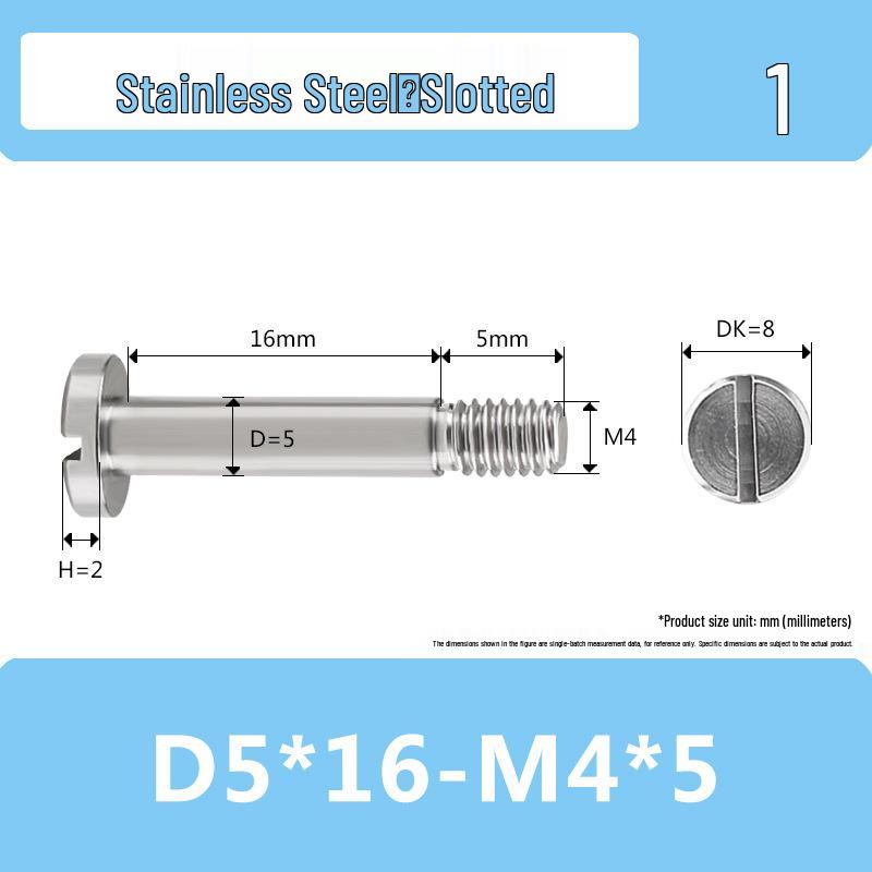 Stainless Steel M4*D5D6 Slotted Shaft Sleeve Screw with Partial Thread and Plain Rod