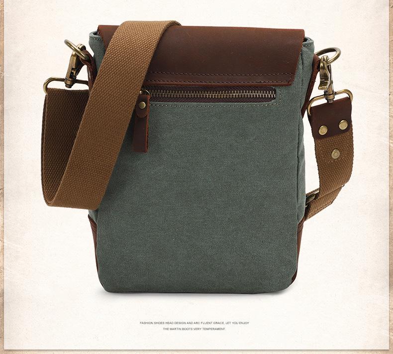 Men's Retro Canvas Crossbody Shoulder Bag - Casual Outdoor Fashion