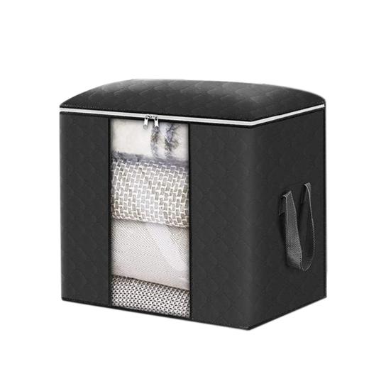 Recipiente de roupas reutilizável, resistente ao desgaste, tecido não tecido, durável, abertura larga, saco de armazenamento de colcha para quarto