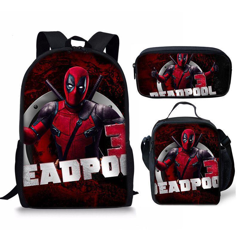 Backpack Satchel Pencil Case Three-Piece Set Student Schoolbag Cartoon Children'S Backpack