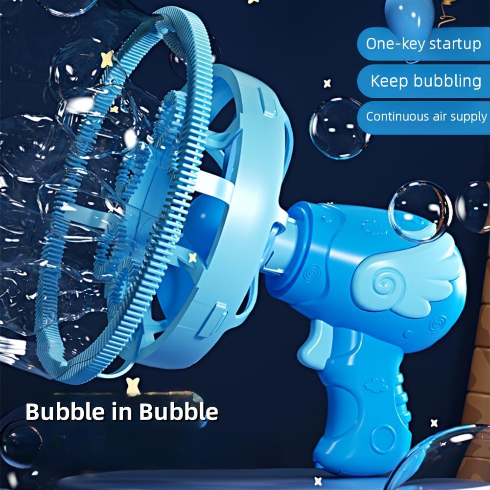 New fancy double-bubble blowing toy, outdoor bubble gun, bubble machine, a great gift choice and perfect as a holiday gift toy