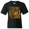 Straight Outta Pittsburgh - Fußball Jugend T-Shirt - Schwarz