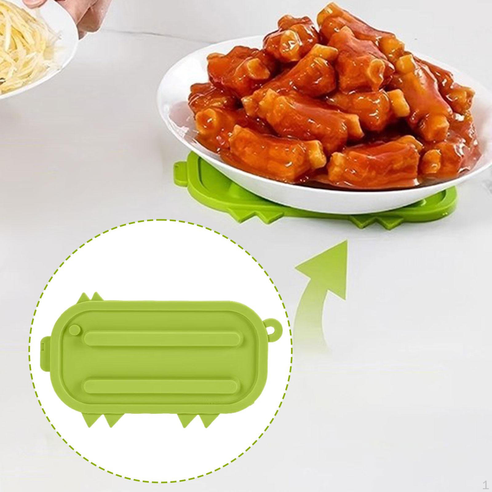 

Silicone Pot Lid Holder 17.5x9.5cm Heat Resistant Keep Tidy and Organized Soap Draining Pad Cute зелёный