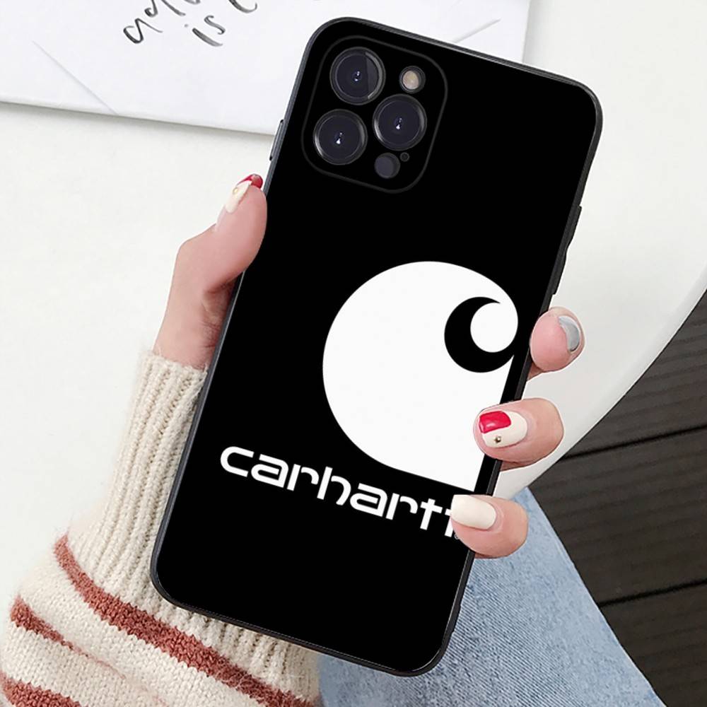 

Чехол для телефона C-Carharttes LOGO для iPhone 16 15 17 13 14 12 11 Pro Max Plus Черный корпус iPhone 15 plus