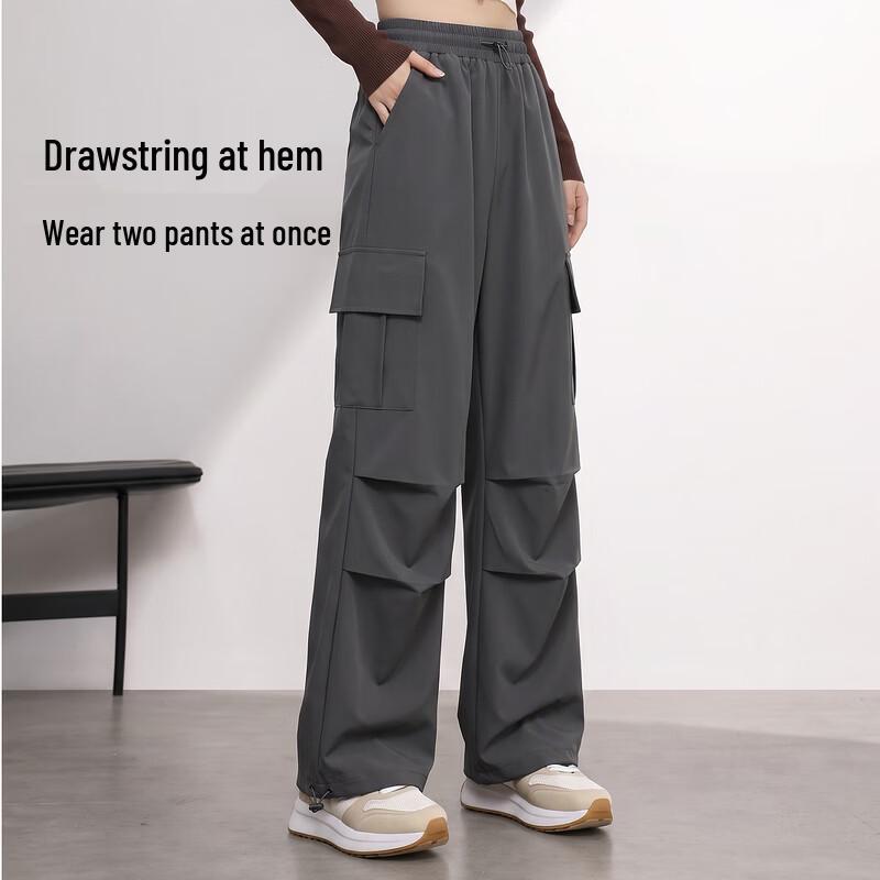 Baleno Women's Water-Repellent Softshell Cargo Wide-Leg Pants