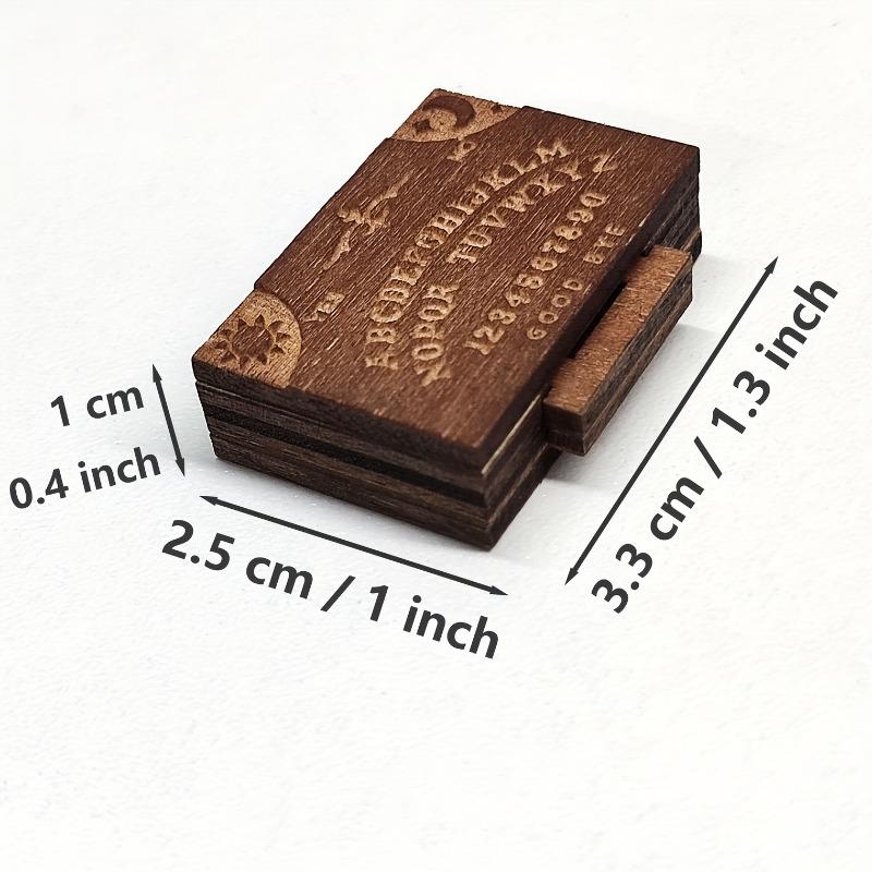 Miniature Ouija Board Wooden Talking Spirit Board With Planchette Miniature Board For Family Friends Ouija Board Decor