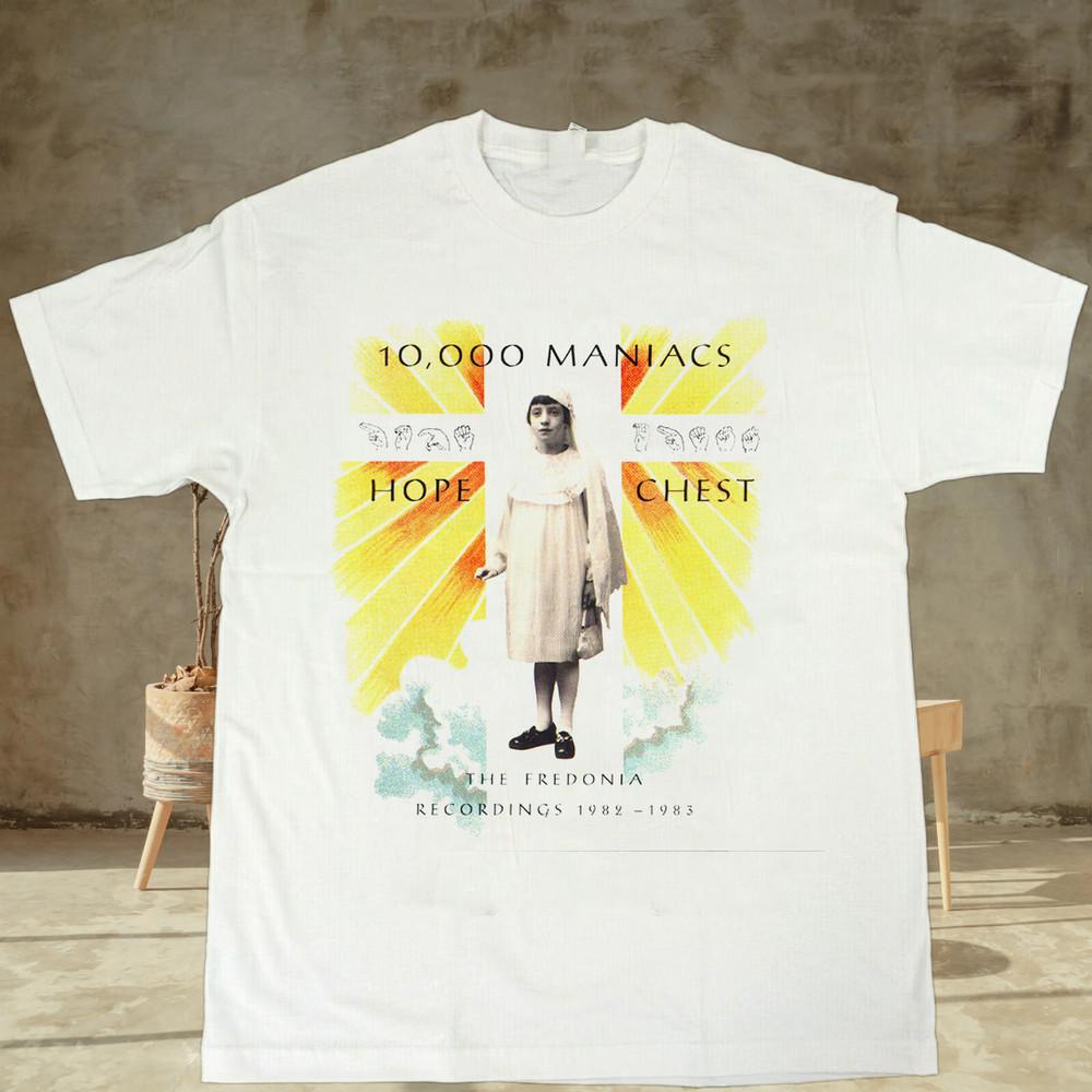 10000 Maniacs Band Hope Chest White Cotton T Shirt All Size S5XL Unisex T-Shirt M