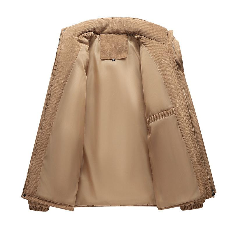 Strukturierte Neue Herren-Cord-Baumwolljacke Business Casual Winter Verdickt Locker Lässig Brot-Baumwolljacke
