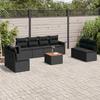 VidaXL Garden Lounge Set with Cushions 9 Pcs, Patio Sofas, Patio Furniture Set, Outdoor Furniture, Black 3224522