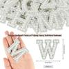 Self-Adhesive DIY Rhinestone Letter Stickers for Clothing and Accessories - 26 English Letters with Pearl Rhinestones
