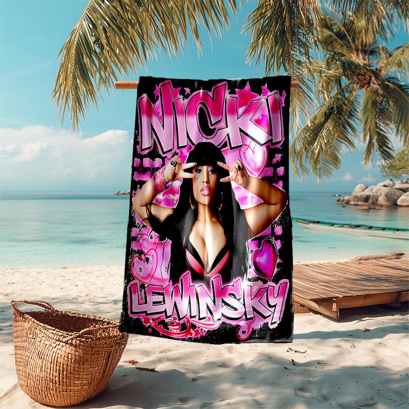 Proof Beach Towel with Nicki Minaj Pattern - Soft,absorbent,quick-drying,machine Washable - Perfect for Swimming,camping,bathing