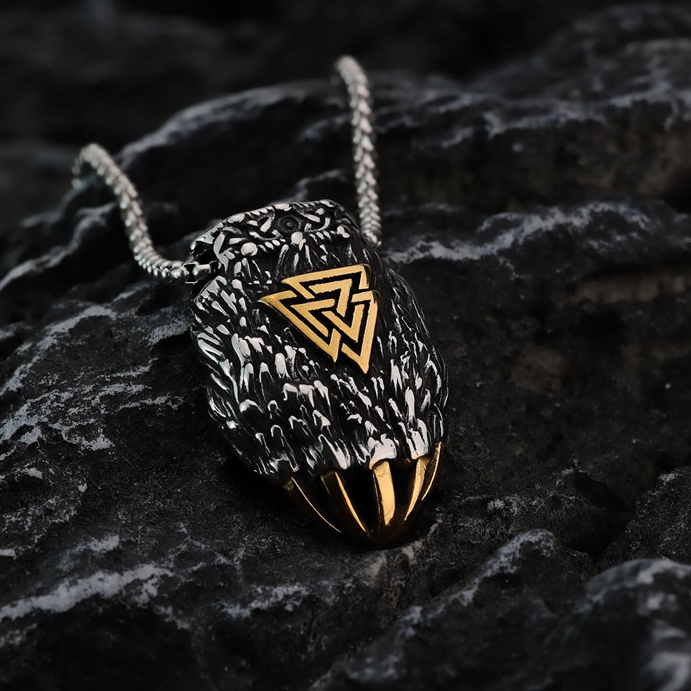 Rune Titanium Steel Pendant European and American Odin Pendant Men's Creative Hip Hop Stainless Steel Pendante