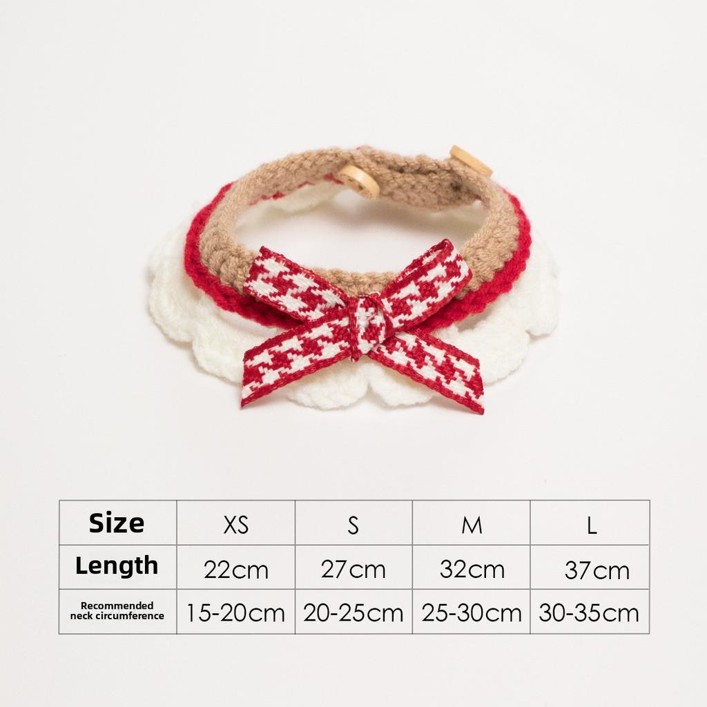 Sweet Japanese Cat Scarf Soft Collar Pet Decoration Bow Drool Towel