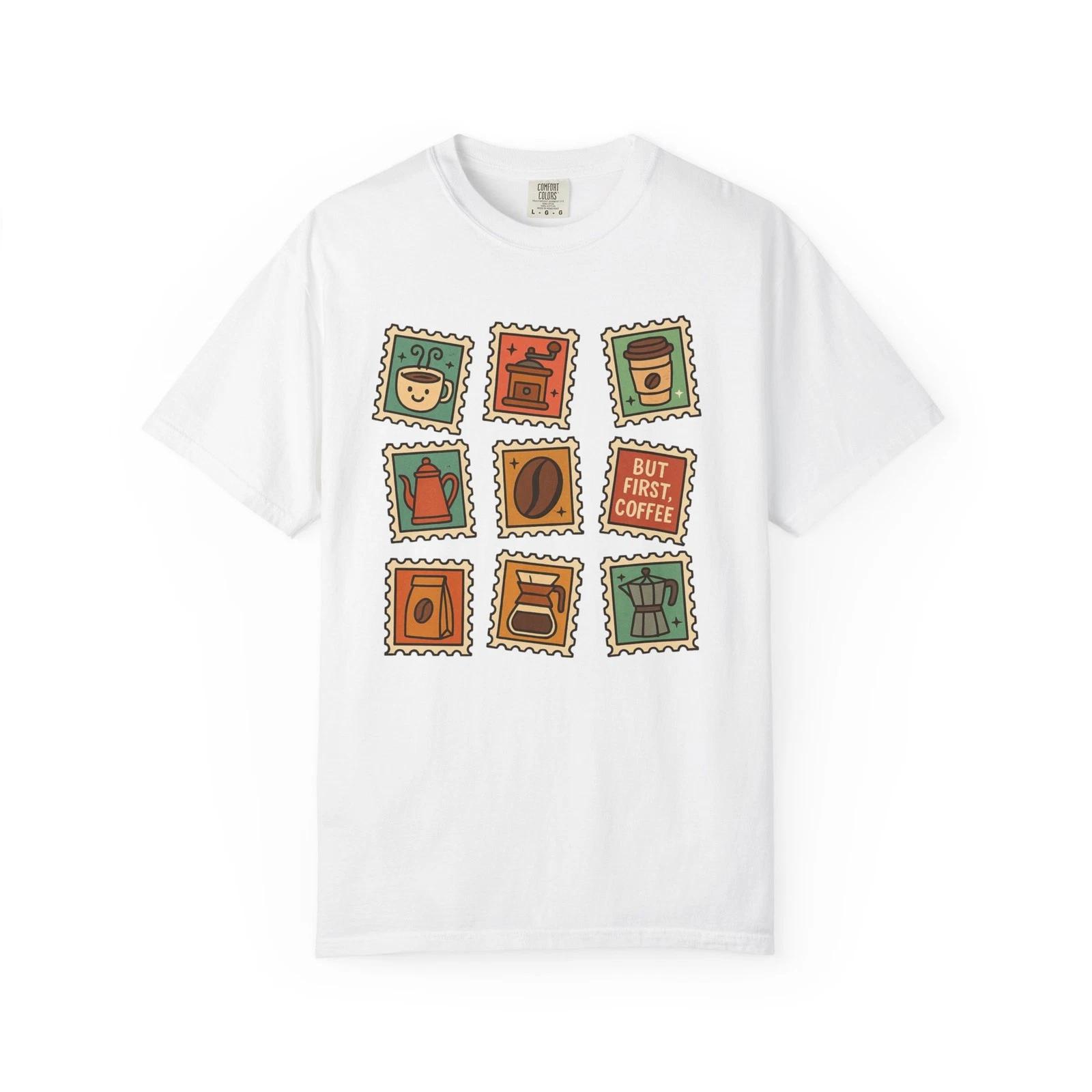 Coffee Lovers Stamp Unisex T-shirt, Coffee Tee, Gift for Coffee Lover, Coffee 4XL