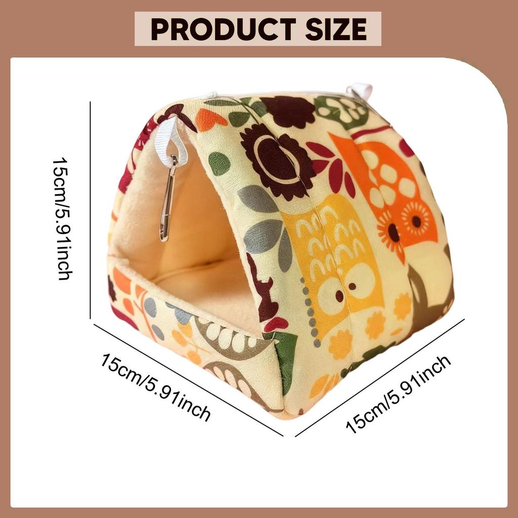 Winter Warmer Bird Nest Plush Bird Bed Hanging Parrot Tent Bed for Parakeet Cockatiel Cockatoo Macaw Lovebird Bird Supplies