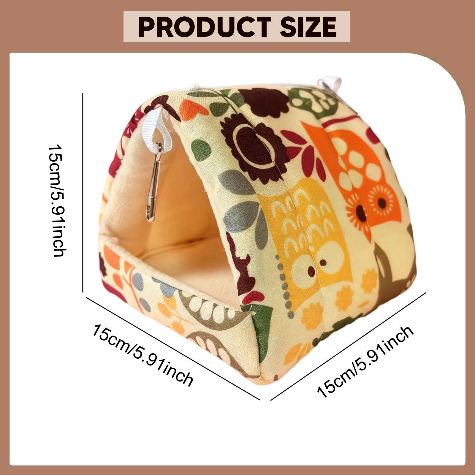 Winter Warmer Bird Nest Plush Bird Bed Hanging Parrot Tent Bed for Parakeet Cockatiel Cockatoo Macaw Lovebird Bird Supplies