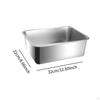 Cat Litter Box for Domestic Cats, Stainless Steel Sandbox, Open Top, Easy to Clean, High Side Walls,