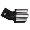 General Motors Exhaust Pipe Tail Throat Muffler Double Hole 63mm Stainless Steel Automotive Gas Pipe Tail Muffler Tip Tube