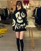 Women's Autumn/Winter Smiley Face Loose Knit Sweater - Versatile Mid-Length Pullover