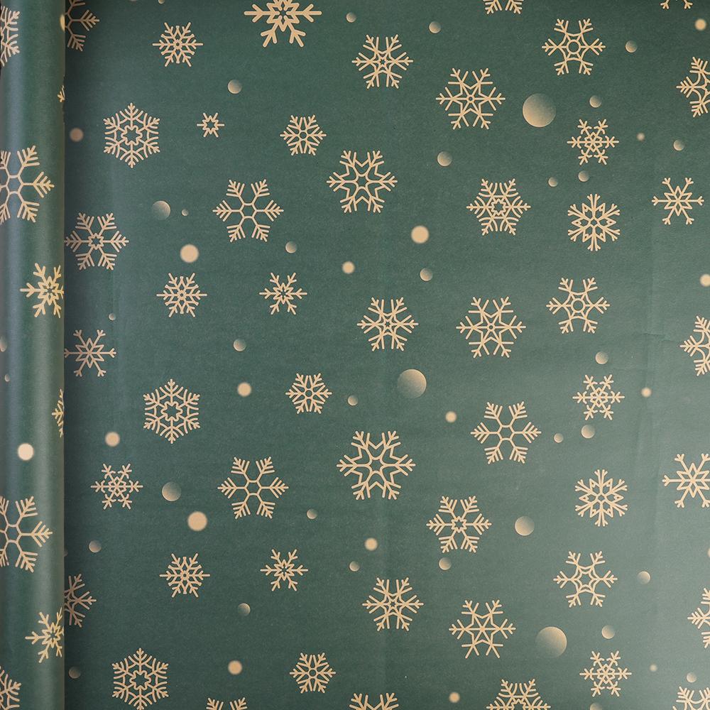 10/1PCS Christmas Wrapping Paper Vintage Kraft Festival Gift Wrap with Xmas Tree Snowflake Patterns for Present Packing Decor