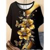 3D-gedrucktes Blumenmuster, sommerliche Damenmode, atmungsaktiv, trendig und vielseitig