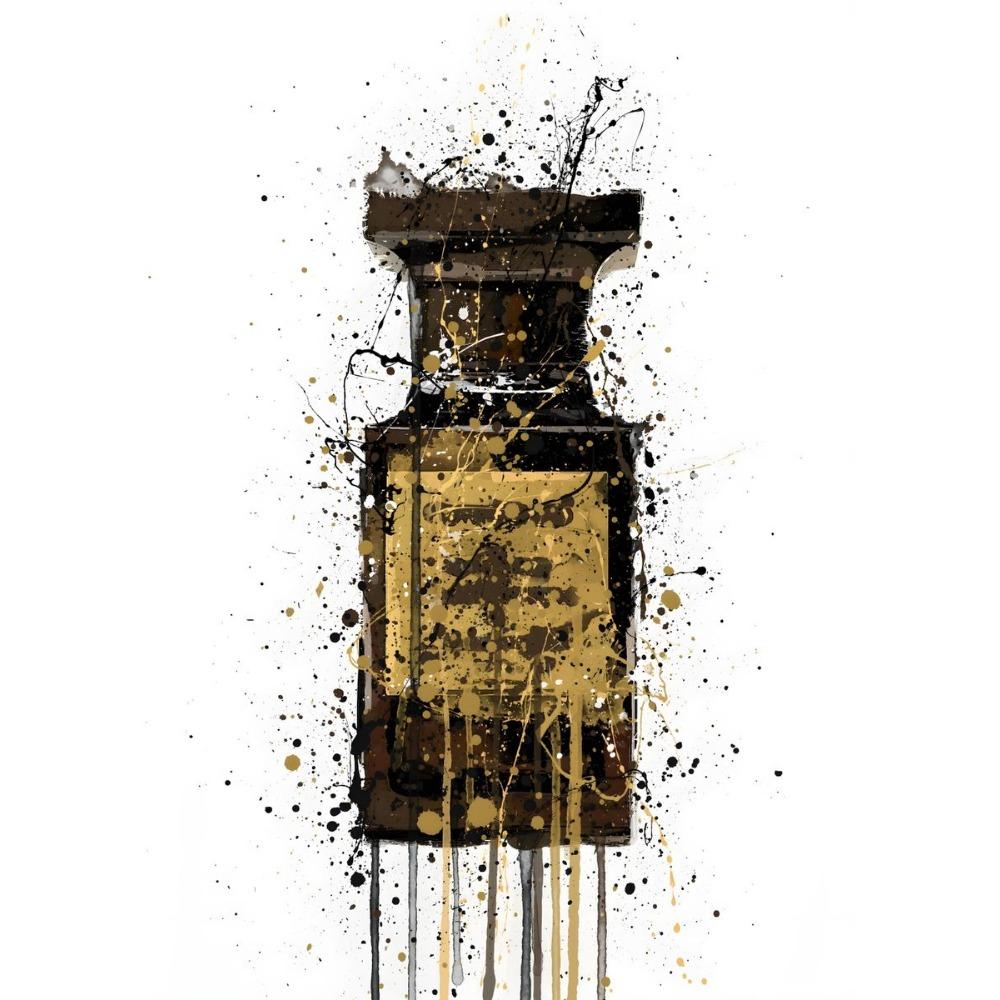 Watercolor Perfume Bottle Prints and Poster Perfume Flower Wall Art Fashion Pictures Canvas Painting for Girls Room Modern Decor