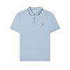 Modern Heritage Cool Casual Breathable Fashion Commuter Short Sleeve Polo Shirt Men Tops Bamboo-Blue F11M431105FBU