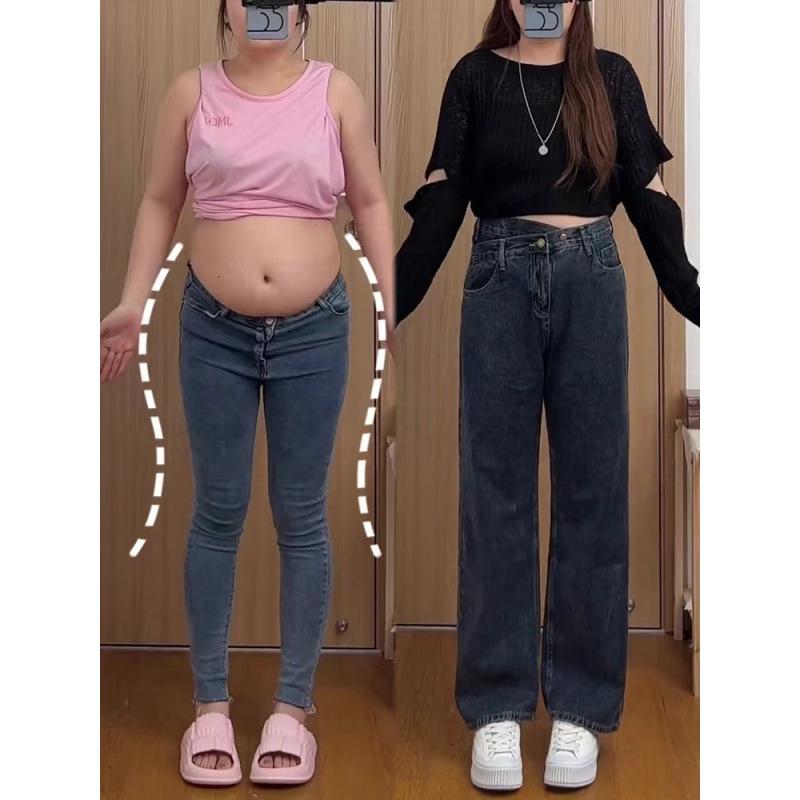 

Plus Size High-Waisted Wide-Leg Jeans for Pear-Shaped Women – Covers Belly and Hips. L (For 110-120 jin)