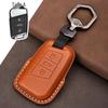 Genuine Leather Car Key Cover for Volkswagen: Fits T-Roc, Teramont, Tiguan, CC, Bora, Golf 7, Golf 6, Lamando.