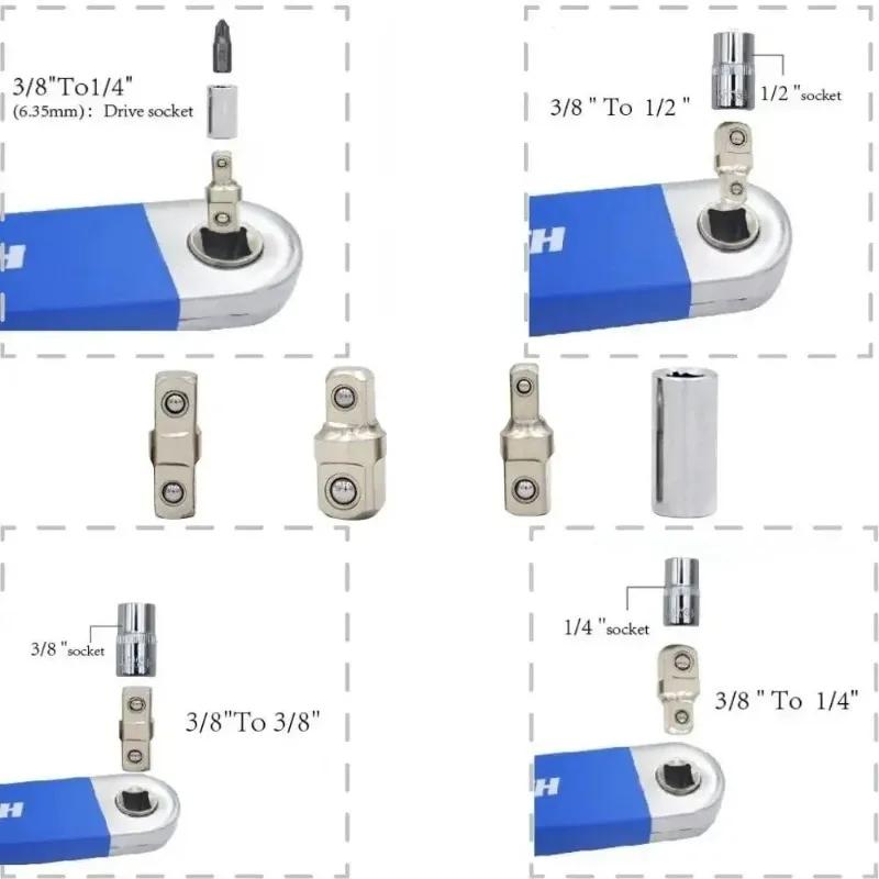 39cm Car Repair Wrench Mechanical Workshop Tool Universal Extension Wrench Multifunction with Adapters Hand Tool Supplies
