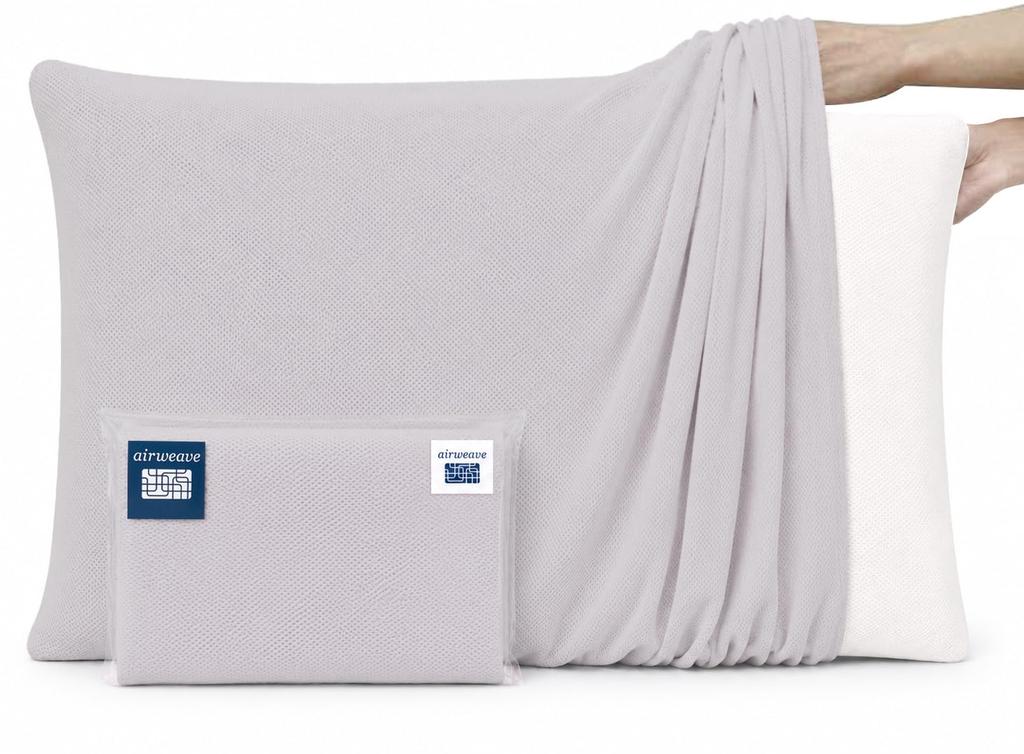 Airweave Pillow Cover, Gray, 2-57011-GY-1, Mesh Material, Breathable, Absorbent