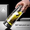 Fall-Resistant Double-Walled Borosilicate Glass Tea Infuser Bottle