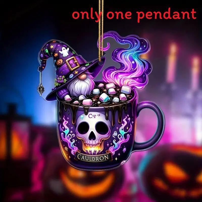 Candy Halloween Santa Claus Design Acrylic Flat Surface Pendant For Car Decor